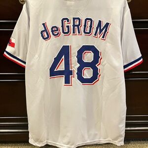 *LIMITED EDITION/NEVER WORN* Texas Rangers Jacob deGrom Baseball Jersey